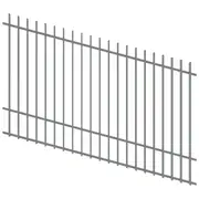 ProtectorAl 1201-2400W x 1500H Palladium Silver Radiator Pool Fence Panel Raked Up to 15º