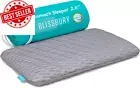 Slim Memory Foam Pillow - Cooling Belly/Back Sleep Bamboo Cover, Neck Support