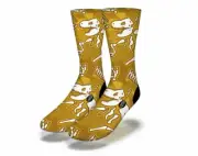 NEW ADULT / JUNIOR SAVVY SOX DINOSAUR T REX SKELETON SOCKS LIMITED RELEASE OSFA