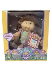 1991 Cabbage Patch Kids Kissin' Kids Brown Hair Green Eyes Girl Anthea Nora NRFB