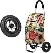 CVBFDB Folding Shopping Cart Portable Grocery Lightweight Stair Climbing Cart with Rolling Swivel Wheels Shopping Cart Folding Portable