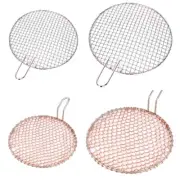 Stainless Steel Round Barbecue BBQ Grill Net Meshes Rack Camping Hiking Cooking