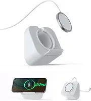 ZZHDESBY Phone Wall Mount for Magsafe Charger Compatible with Phone Holder Fit for iPhone 12/12 Pro/13 Pro Max Magsafe Accessories (Charger Not Included) (White)