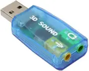 External 5.1 USB Stereo Sound Card USB 2.0 to 3D Audio Sound Card Adapter Vir...