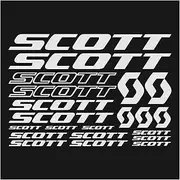 21pcs Bike Decals for Scott Frame Stickers Decals Sheet Bicycle Cycling Car Sticker Car Accessories Decoration,32cm*22cm(Silver)