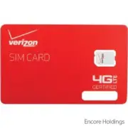 Verizon Nano Sim Card - LTE - iPad Air - iPad Mini - iPhone 840168090228