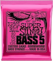 Ernie Ball Super Slinky 5-String Nickel Wound Electric Bass Strings - 40-125 Gauge