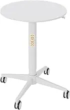 Stand Up Desk Sit Stand Mobile Workstation Conference Room Round Lifting Standing Desk, Portable Mobile Coffee Table with Casters, Leisure Office Desk