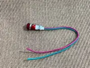 10pcs Red 10mm Mounting Hole 24V Pilot Indicator LED Bulb Light with Wire Leads