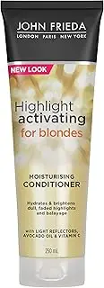 John Frieda Sheer Blonde Highlight Activating Conditioner, Helps Nourish and Activate Natural-looking Highlights, 250 ml