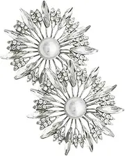 [Beavorty] 1 Pair Sparkly Rhinestone Sunflower Shoe Buckle Clips Elegant Detachable Shoe Charms for Bridal Wedding Special Occasions Enhance Your Footwear with Stylish Accessories