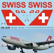 1/144 Water Decals For Airbus A330-300 Swiss Airlines TBD1003