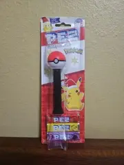 Pez Dispenser Pokemon Pikachu Pokeball 2023 Holiday Backing Card