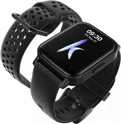 Smart Watch Android Phones & iPhone compatible, Built-in Fitness Tracker Black