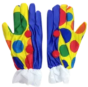 CLOWN GLOVES Costume Fancy Dress Circus Fancy Dress Halloween Funny One Size