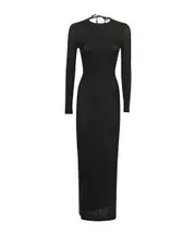 Paco Rabanne Open Back Midi Dress FR40,FR42 Black