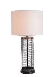 Kenroy Home Kenroy 34264ORB One Light Table Lamp, Oil Rubbed Bronze/Replica Wood