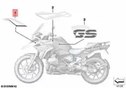 Genuine BMW K50 R 1250 GS 19 0J90 0J93 Lettering Left 51148406721