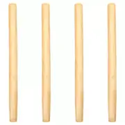 4 Pcs 39.00X3.20X3.20CM Wooden Tool Garden Hoe with Handle Replacement