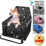 Pet Dog Car Booster Seat Back Seat Carrier Puppy Protector Safety Travel Crate