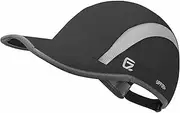 [outret] UV Cap Hats Running Quick Drying Sports Hat Reflective Foldable Running Cap Baseball Cap Outdoor 40+ UPF Mesh Race Performance Water Repellency Lightweight for Men Woman Lightweight Hats Black