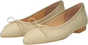 Bridget Birkin(ブリジットバーキン) 551527 Women's Ballet Shoes, Pointed Ribbon Ballet Shoes, Gold Miscellaneous, 22.5 cm