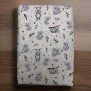 Fitted Cot Sheet Koala Eucalyptus Aus theme Handmade Cotton Flannelette.