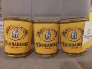 3 Bundaberg Rum Can Stubby Coolers Holders - Bundy Bear