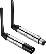 Donner 2PCS DMX512 DMX Dfi DJ 2.4G Wireless 1 Receiver with Light Dome& 1 Transmitter Stage Lighting Control (Silver)