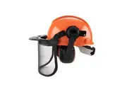 Chainsaw Brushcutter Hard Hat Safety Helmet Face Shield With Visor & Ear Muffs For Landscaping Gardening Lawn Mowing Edge Trimming CE Approved