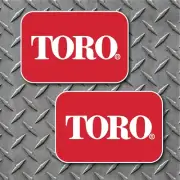 2 TORO Logo Vinyl Decal 2" tall x 3" wide - Zero Turn & Walk Behind Mower