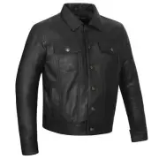 Motorcycle Trucker Leather Jacket by Vance Leather