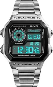 [FANMIS] Men's Luxury Digital Quartz Waterproof Wrist Watches Dual Time Countdown Alarm Stopwatch Backlight Multi-Function Watch