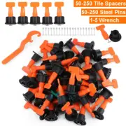 250X Tile Leveling System Kit Tile Spacer Wall Floor Clip Leveler Tool Reusable