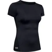 Under Armour 1235253 Women's UA Tactical Tee HeatGear Compression T-Shirt, Black