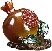 Color Changing Tea Pet Lychee Decoration Artware Decorations Tea Ceremony Kung Fu Tea Set Accessory Same Auspicious Fruit Lucky (Color : Pomegranate)