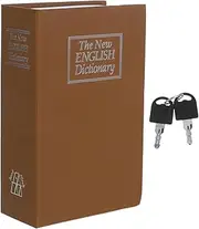 DONFAMDS Decorative Book Shaped Storage Box with Key Lock Hidden Security Box for Valuables Faux Book for Discreet Storage Bookshelves