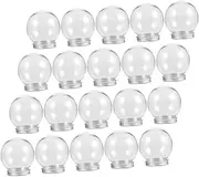 DIY Plastic Snow Globe Candy Bottles Screw Caps 20pcs Unique Christmas Balls for Adults