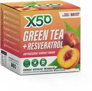 X50 Green Tea + Resveratol Peach 60 Sachets