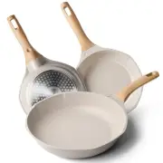 Nonstick Frying Pan Set - Granite Induction Pans for Cooking Omelette Non-Sti...