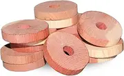 Yotsuba Cedar Rings, 12-Pack Cedar Rings for Clothes Storage - Natural Scented Insect Repellent for Moth Control - Easy to Hang on Hangers - Safe for Clothes, Linen, and Homes (Round Ring)