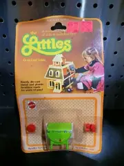 Mattel The Littles Dollhouse Furniture Drop Leaf Table,Plates,Cups 1/2”Scale NEW