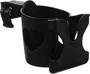 SECFOU Bicycle Cup Holder for Strollers and Wheelchairs Nonslip Phone Drink Holder Slip Design Sturdy Construction Black