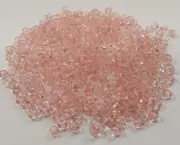 Vintage Clear Icy Light Pink Czech Glass Seed Beads 4mm