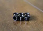 Telecaster style aluminum string ferrules, Jet Black