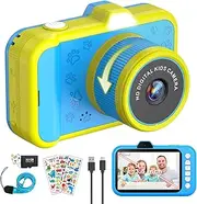 Children's Camera, 3.5 Inch Large Screen 48MP 1080P Digital Camera Children with 360° Rotating Zoom Lens LED Flash Camera Children Toy for 3 4 5 6 8 7 9 10 11 12 Years Boys Girls