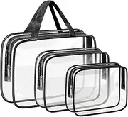 [DATOUPINGQI] Clear Wash Bag for Toiletries,Clear Toiletry Bag, 3 in 1 Waterproof Clear PVC Travel Makeup Bag Business Bathroom, Large Capacity Waterproof and Leak-Proof Clear Makeup Bags