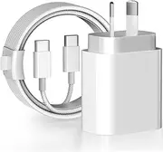 HEYMIX iPhone 15 Fast Charger, 20W USB C Charger Adapter with USB-C to USBC Cable, MFI iPhone Charger with Cord, iPhone 15 Pro Adapter with Cable Compatible with iPhone 15 Pro Max，Mac Book Air
