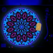 Tribal Mask Turntable Slipmat GLOW BLACKLIGHT 12 inch