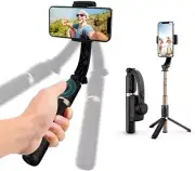 Gimbal Stabilizer with Selfie Stick for iPhone: Portable Handheld Gimble...